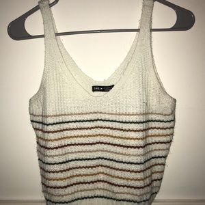 Cropped sweater tank top